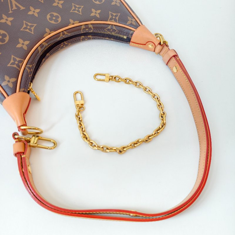 lv路易威登/Louis Vuitton 月亮豌豆 塗層帆布 晶片款 23 x 13 x 6 97新-5