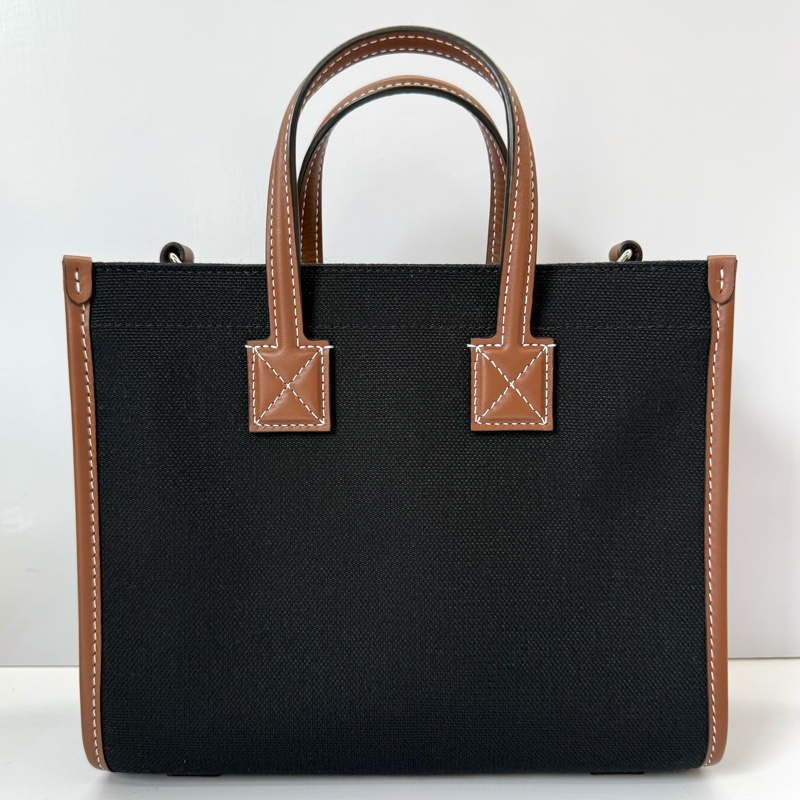 BURBERRY 巴寶莉 黑色帆布手提斜背2way包 8055749-1