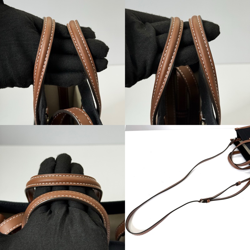 BURBERRY 巴寶莉 黑色帆布手提斜背2way包 8055749-5