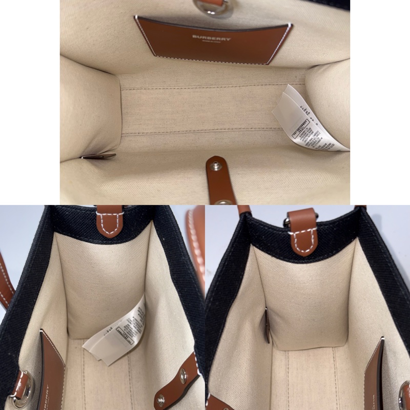 BURBERRY 巴寶莉 黑色帆布手提斜背2way包 8055749-6