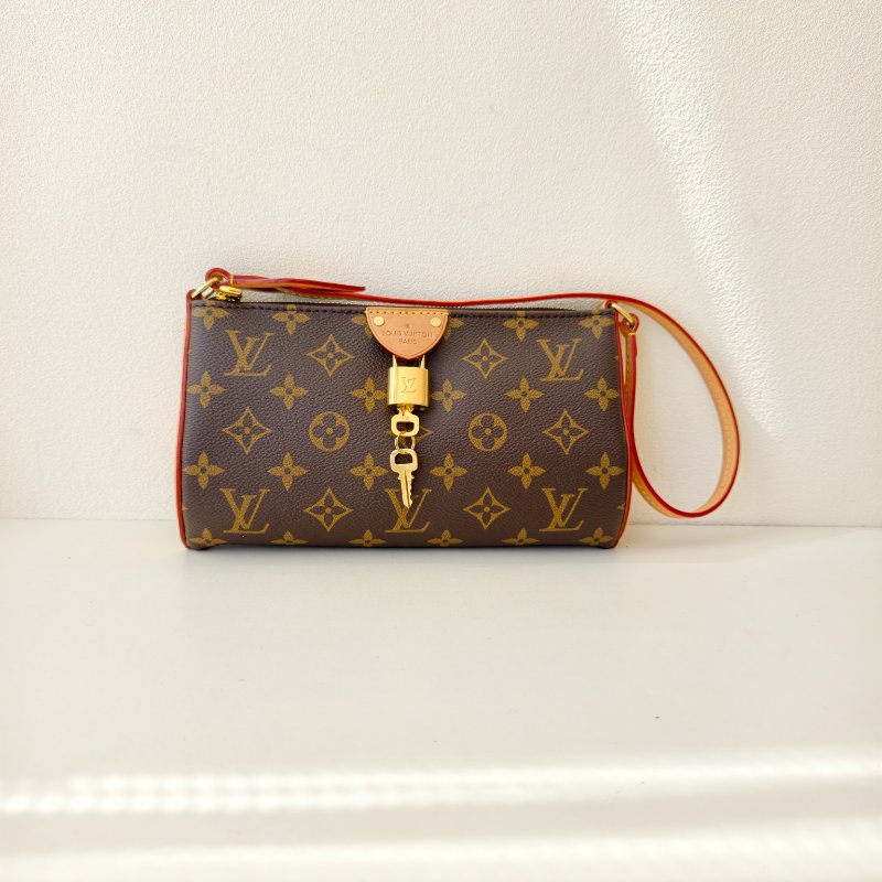 lv路易威登/Louis Vuitton 老花塗層帆布手提腋下包 尺寸:22 x 12 x 5.5cm 98新芯片-1