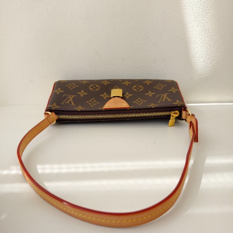 lv路易威登/Louis Vuitton 老花塗層帆布手提腋下包 尺寸:22 x 12 x 5.5cm 98新芯片-5