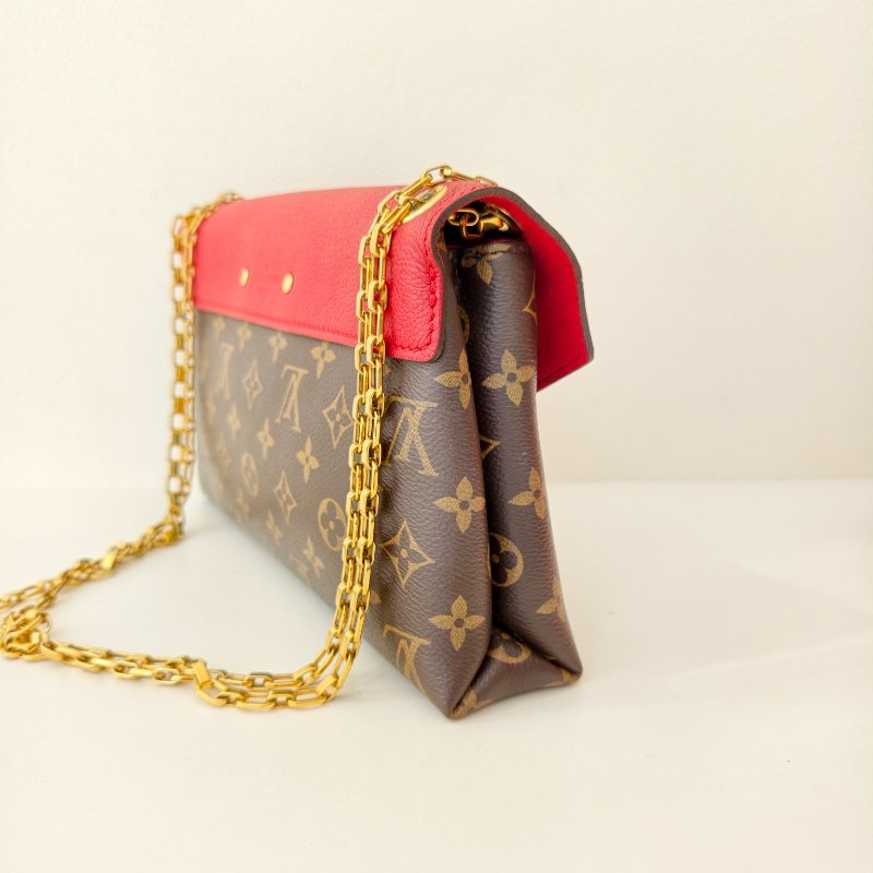 lv路易威登/Louis Vuitton 老花紅蓋斜挎單肩包 尺寸: 27x3x17 cm 98新-2