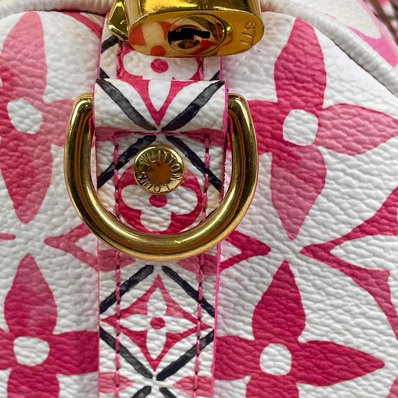 LV 路易威登 Speedy25 限定水彩系列 芯片款 可調節肩帶-15