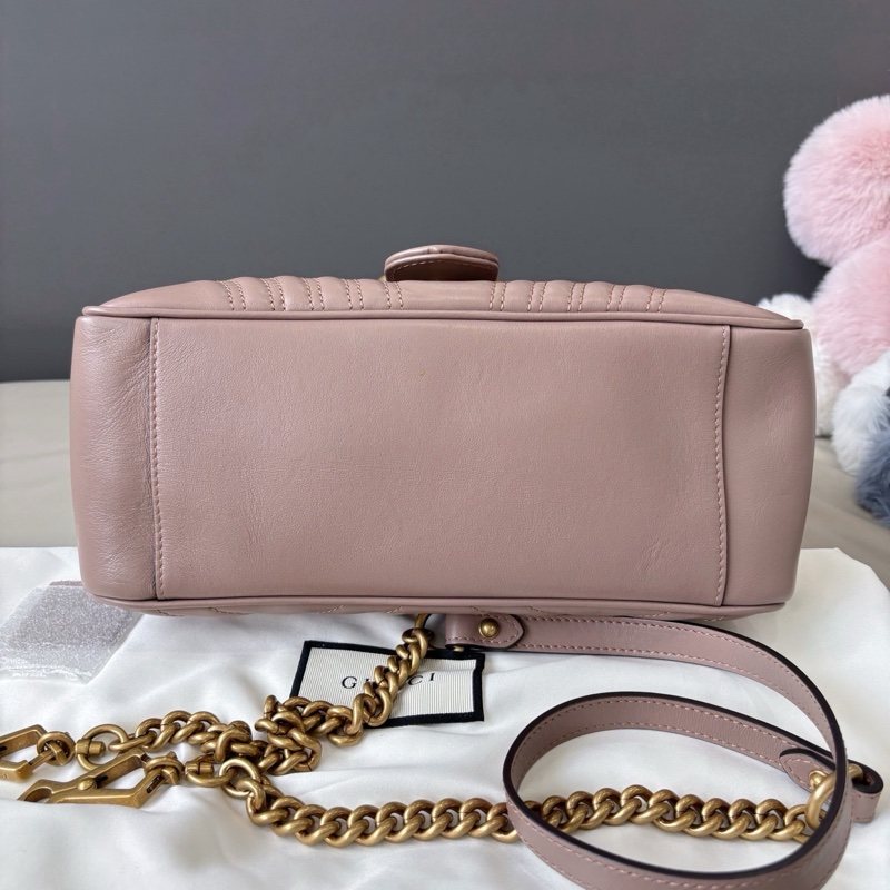 Gucci 奶茶色Marmont中號郵差包-4