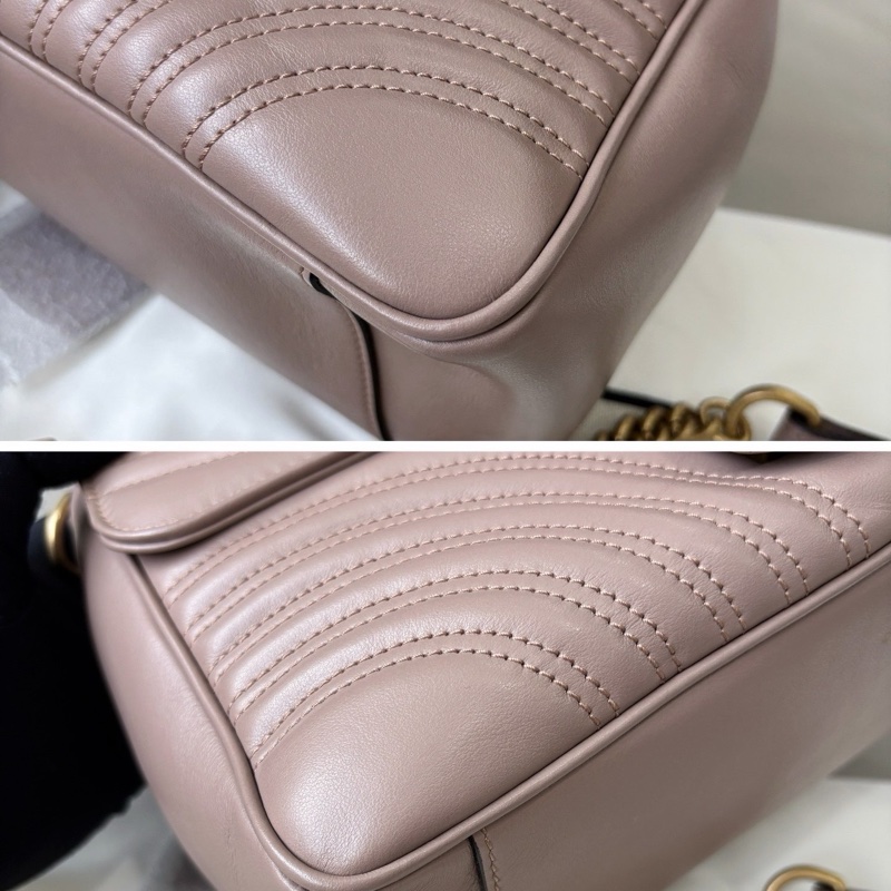 Gucci 奶茶色Marmont中號郵差包-5