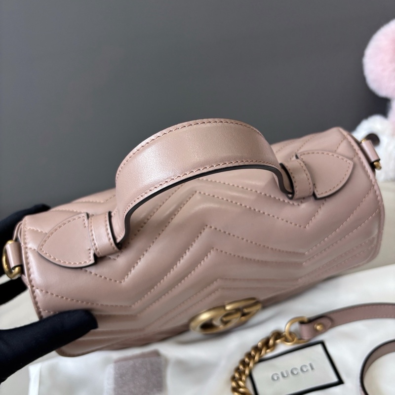 Gucci 奶茶色Marmont中號郵差包-6