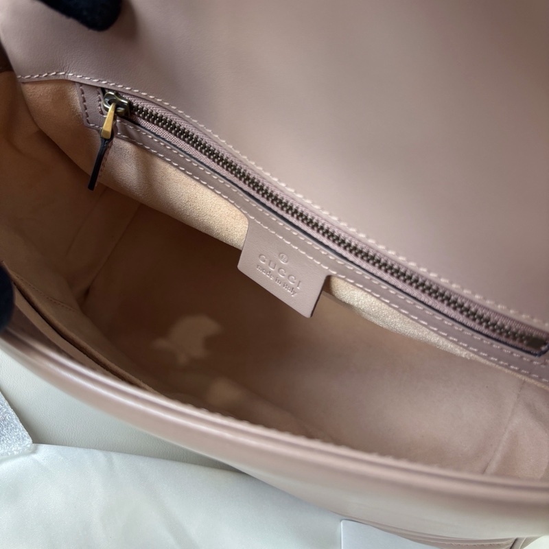 Gucci 奶茶色Marmont中號郵差包-7