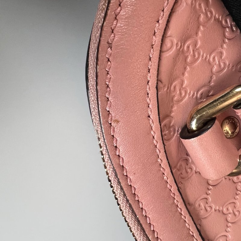 GUCCI 449654 粉色貝殼包-7