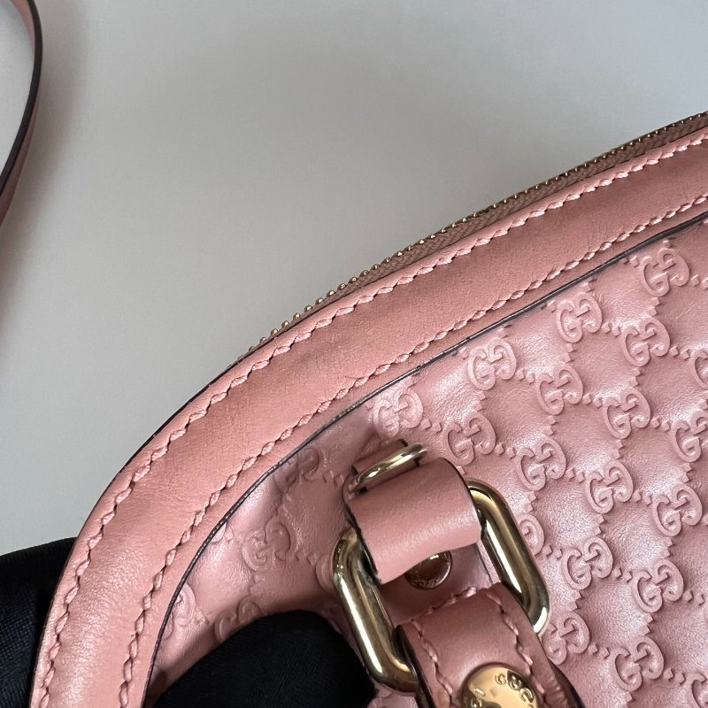 GUCCI 449654 粉色貝殼包-8