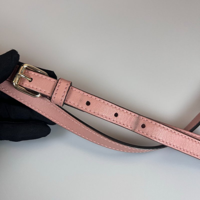 GUCCI 449654 粉色貝殼包-10