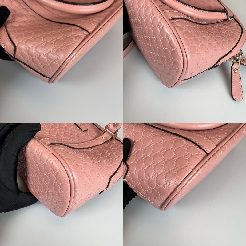 GUCCI 449654 粉色貝殼包-11