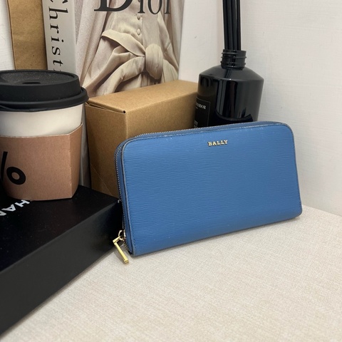 Bally藍色長夾 vintage 二手 中古