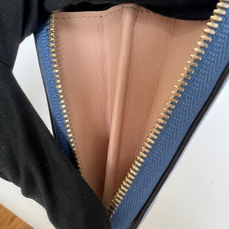 Bally藍色長夾 vintage 二手 中古-10