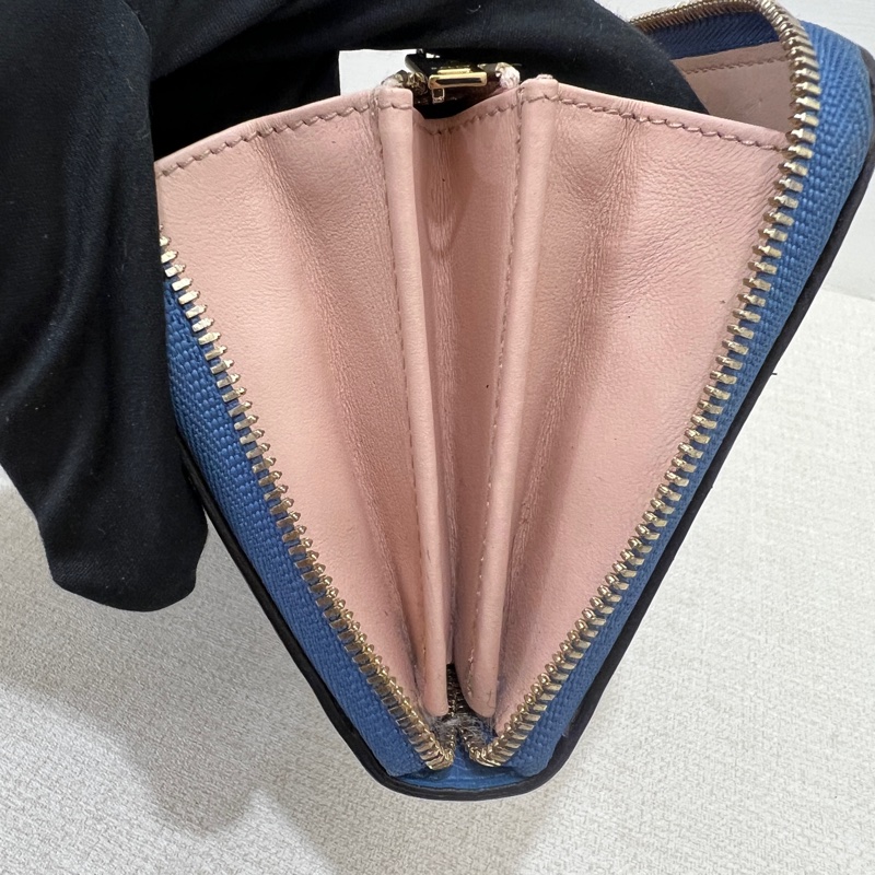 Bally藍色長夾 vintage 二手 中古-11