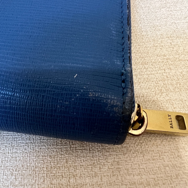 Bally藍色長夾 vintage 二手 中古-12