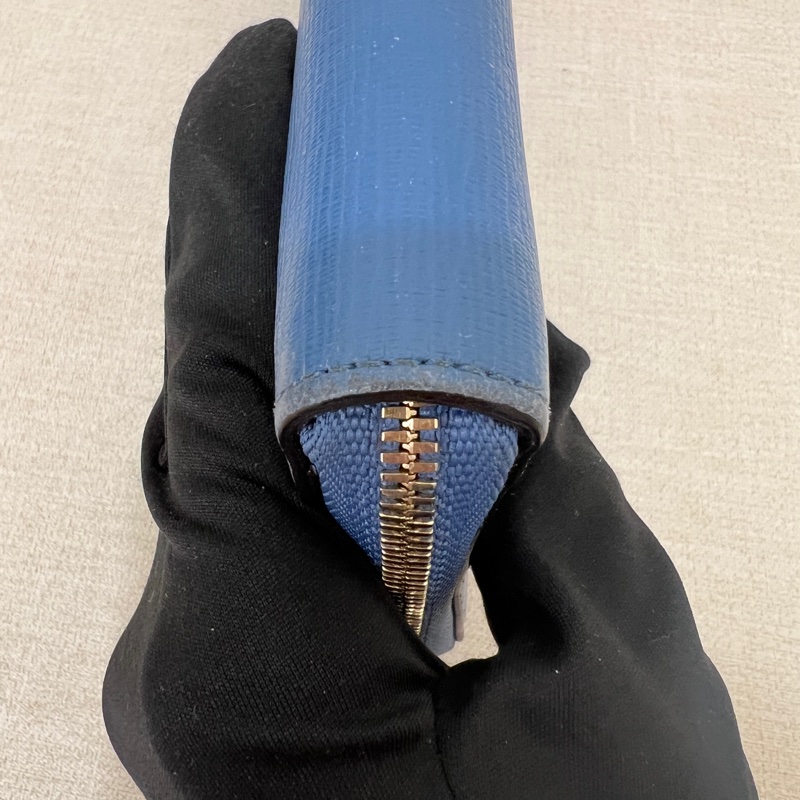 Bally藍色長夾 vintage 二手 中古-15