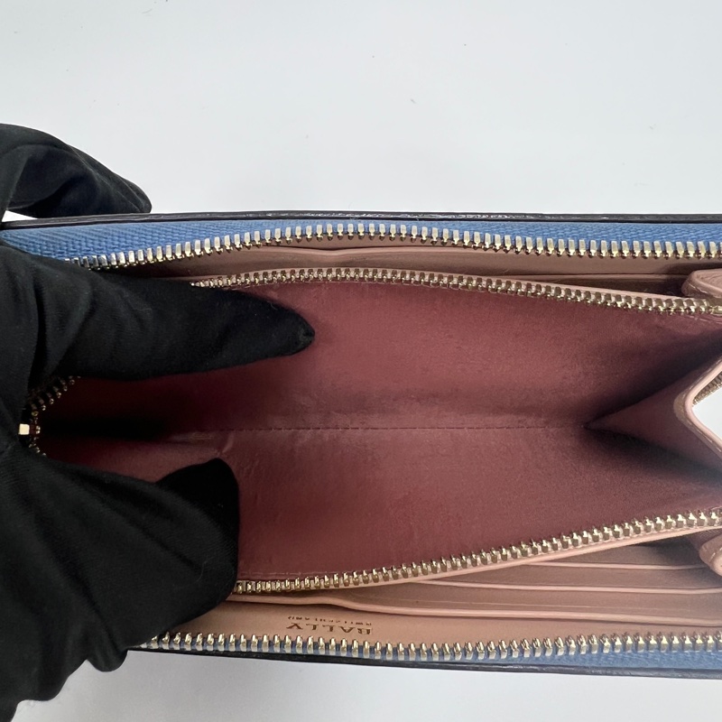 Bally藍色長夾 vintage 二手 中古-24