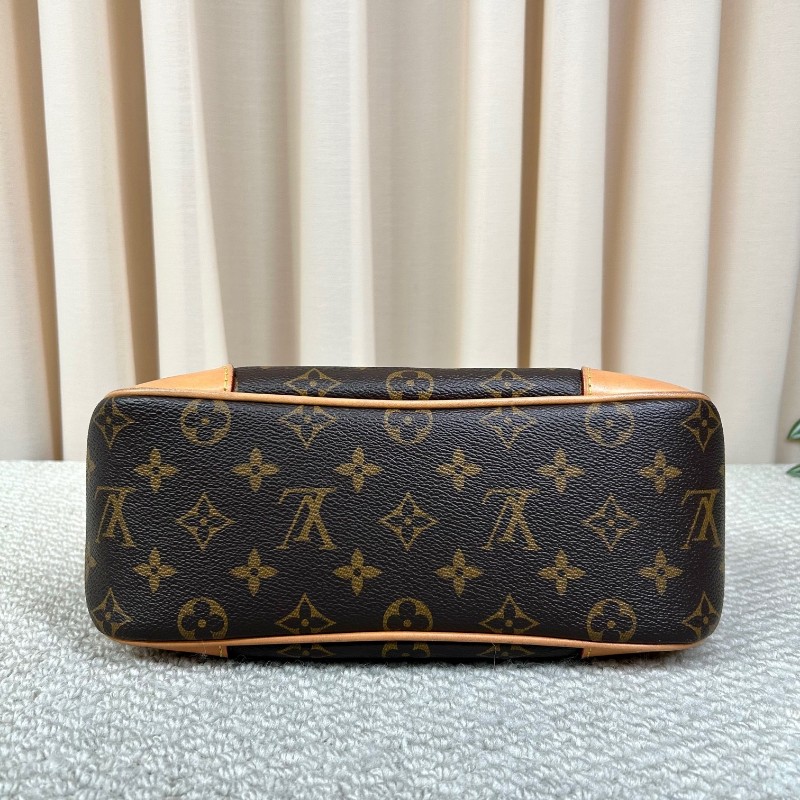 LV路易威登黃牛角包 雙肩帶可隨意調節 經典老花配色 單肩斜挎都可以 容量實用 日常百搭-4