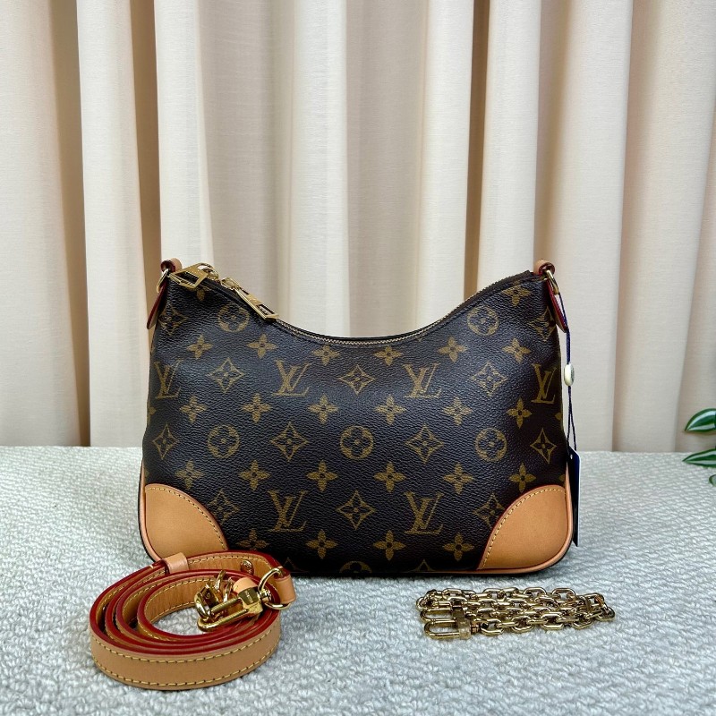 LV路易威登黃牛角包 雙肩帶可隨意調節 經典老花配色 單肩斜挎都可以 容量實用 日常百搭-5