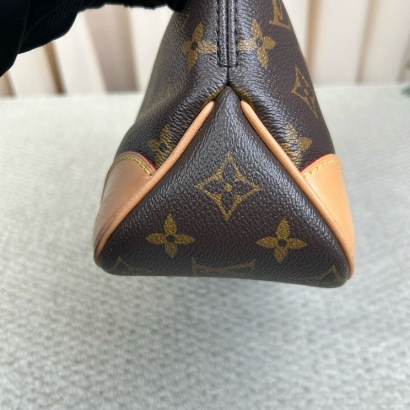 LV路易威登黃牛角包 雙肩帶可隨意調節 經典老花配色 單肩斜挎都可以 容量實用 日常百搭-11