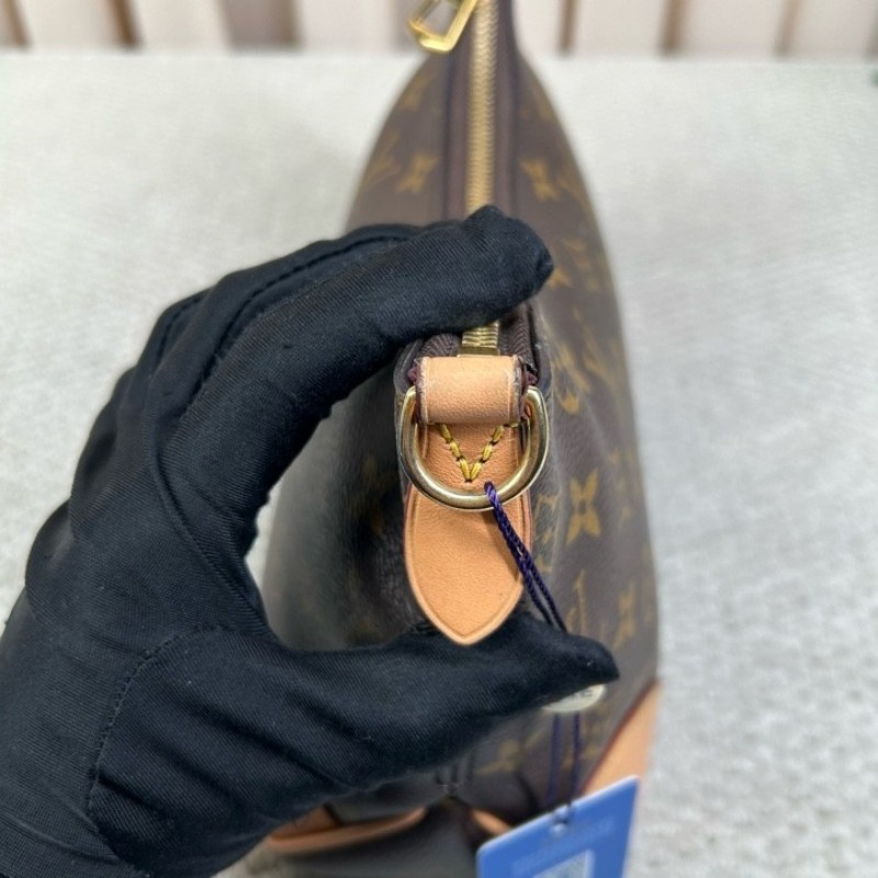 LV路易威登黃牛角包 雙肩帶可隨意調節 經典老花配色 單肩斜挎都可以 容量實用 日常百搭-21