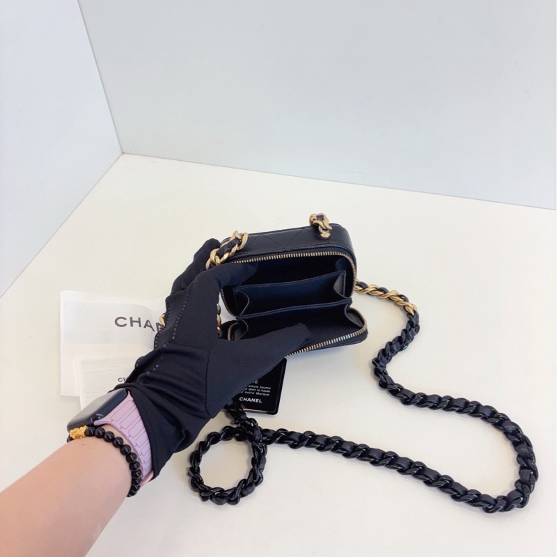 【99新🆕】Chanel 22s 黑金相機📷鴛鴦粗鏈條 迷你小盒子鏈條包 斜挎包-5