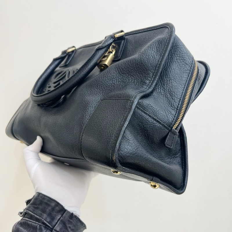 LOEWE羅意威Amazona黑金 全皮 手提包-4