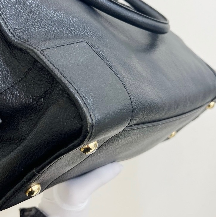 LOEWE羅意威Amazona黑金 全皮 手提包-6