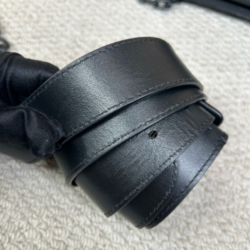 LV路易威登Steamer黑老花翻蓋郵差包 芯片款 經典黑老花配黑色皮革 金屬鏈條插銷設計 肩帶可調節 可單肩可斜挎 黑老花圖案清晰 內裡乾淨整潔 配黑色肩帶 日常通勤、商務都很實用-20