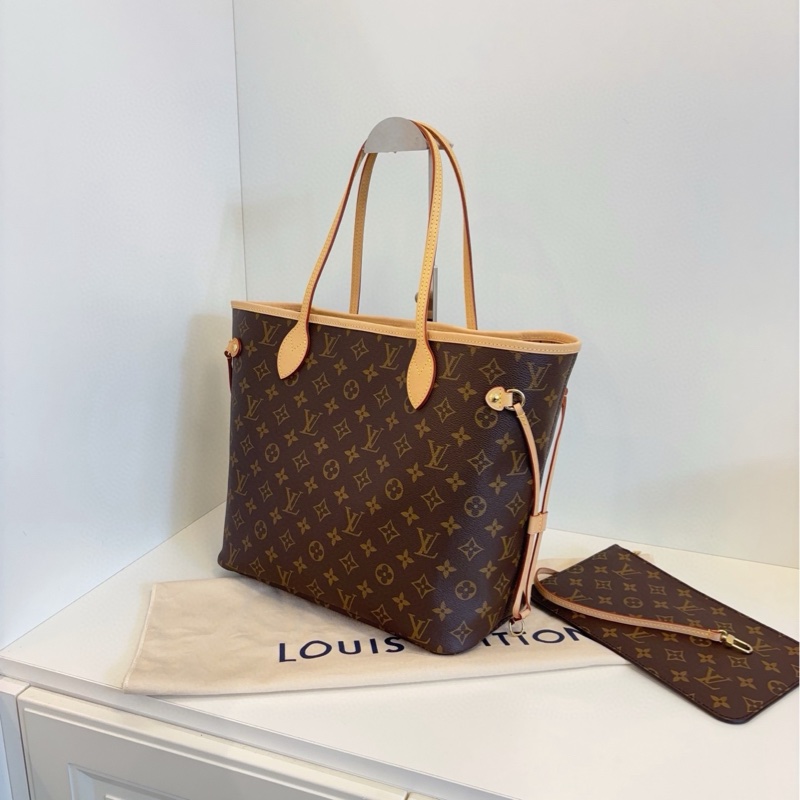 【閒置🆕】LV  芯片款 NF中號經典米色 手提包-3