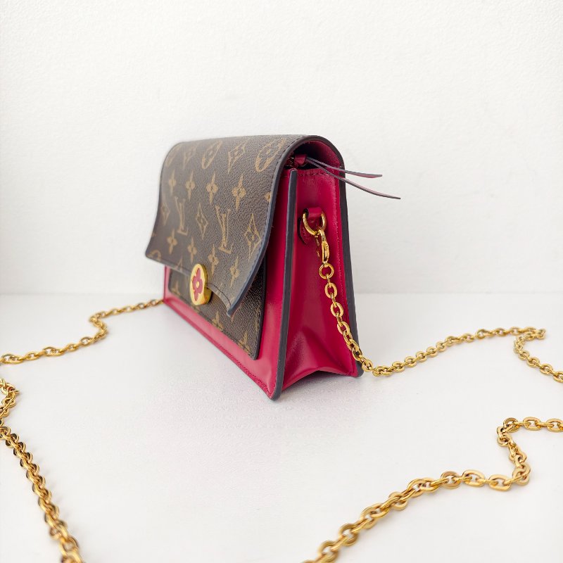 lv路易威登/Louis Vuitton 老花woc 晶片款 金色鍊條 19x12x4.5cm-4
