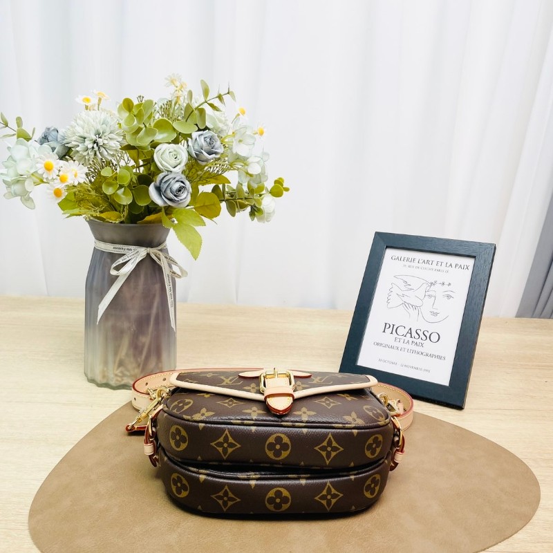 LV/路易威登   Saumur BB雙子星 經典老花金色五金，可拆卸 肩帶 單肩斜挎包  芯片款-4