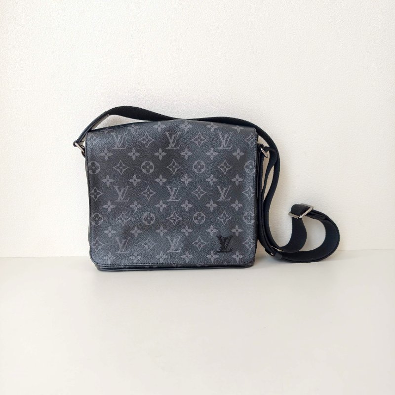lv 路易威登/Louis Vuitton 男士斜挎黑色商務包 31*21*8cm-0