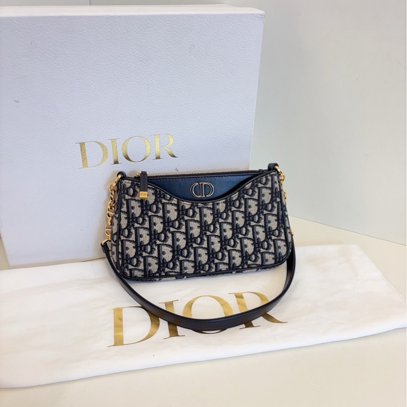 【99新🆕】Dior Hobo Avenue 老花刺繡圖案 三合一腋下包-0