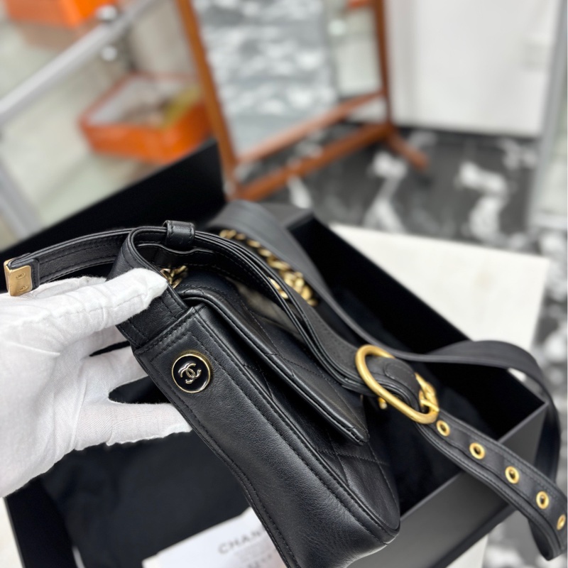 【98🆕】Chanel 21K芯片黑金牛皮 方胖嬉皮包 單肩包-2