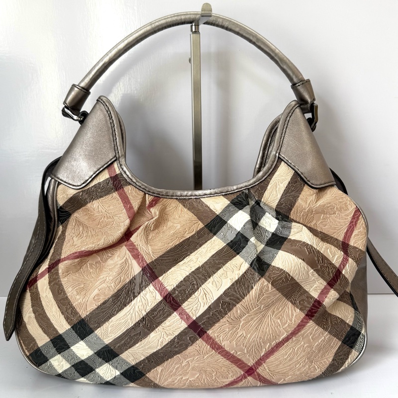 BURBERRY 巴寶莉 經典格紋PVC肩背包 3528262-0