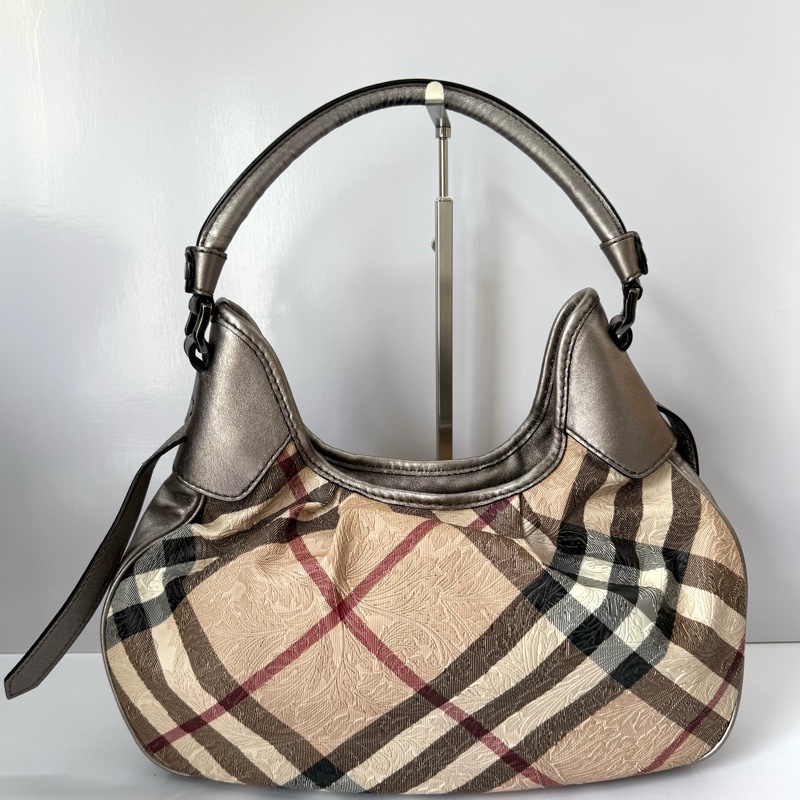 BURBERRY 巴寶莉 經典格紋PVC肩背包 3528262-1