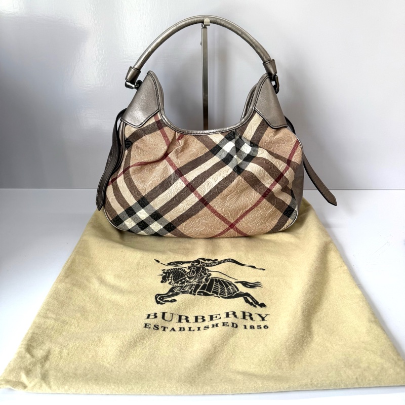 BURBERRY 巴寶莉 經典格紋PVC肩背包 3528262-2