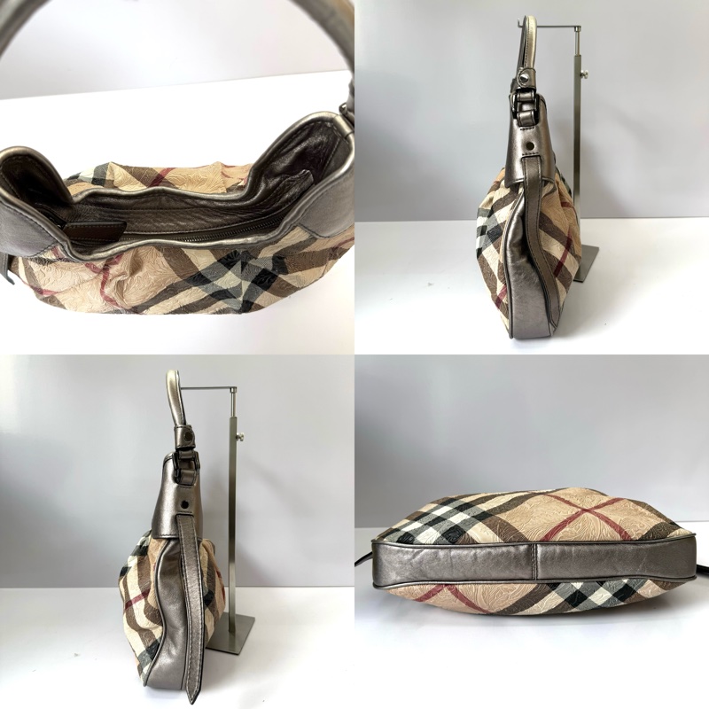 BURBERRY 巴寶莉 經典格紋PVC肩背包 3528262-3