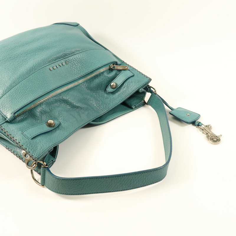 CELINE 牛皮皮革Shoulder Bag銀扣手挽肩背兩用袋-3