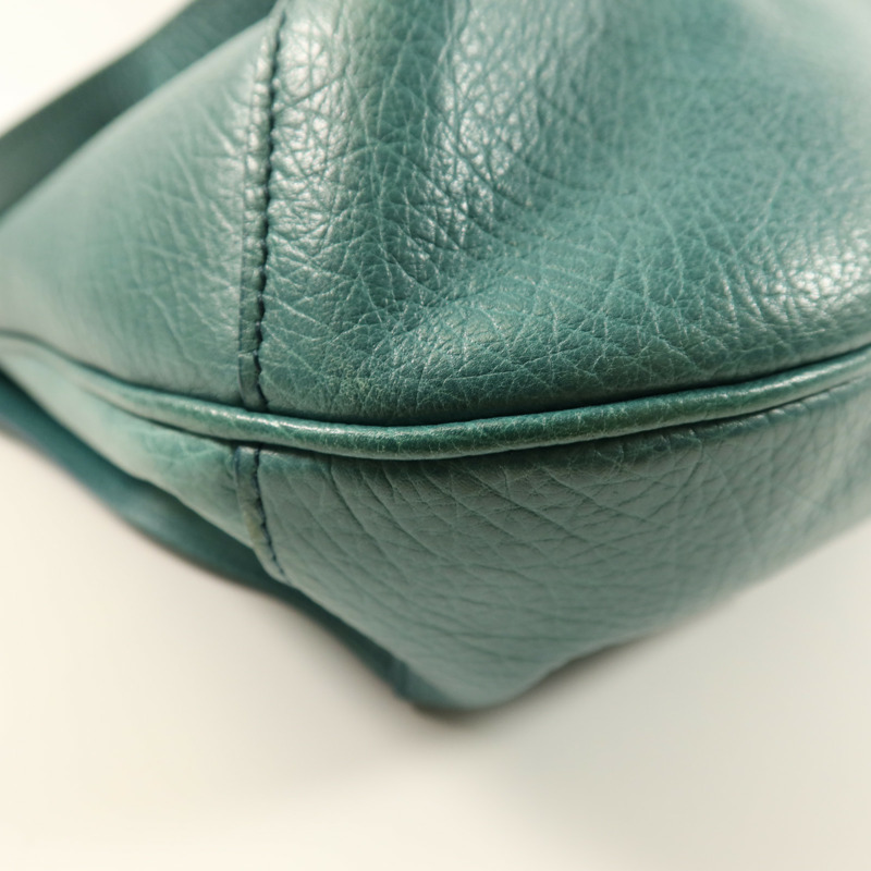 CELINE 牛皮皮革Shoulder Bag銀扣手挽肩背兩用袋-5