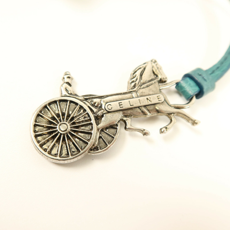 CELINE 牛皮皮革Shoulder Bag銀扣手挽肩背兩用袋-9