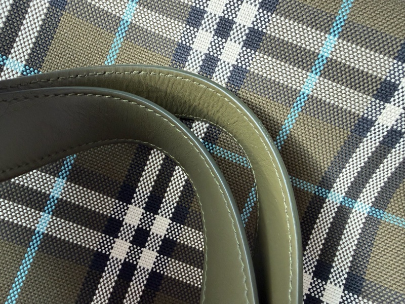 Burberry tote bag 深綠色格紋托特包 大 （可筆電包/上班通勤包/上學包/媽媽包）-5