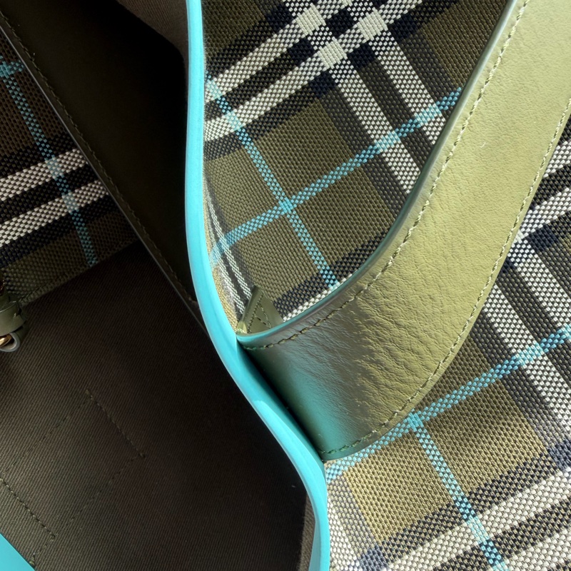 Burberry tote bag 深綠色格紋托特包 大 （可筆電包/上班通勤包/上學包/媽媽包）-21