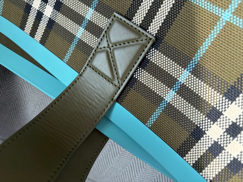 Burberry tote bag 深綠色格紋托特包 大 （可筆電包/上班通勤包/上學包/媽媽包）-46