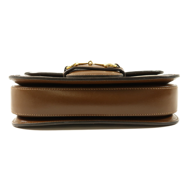 GUCCI 塗層帆布Horsebit 1955 Medium金扣肩背袋-4