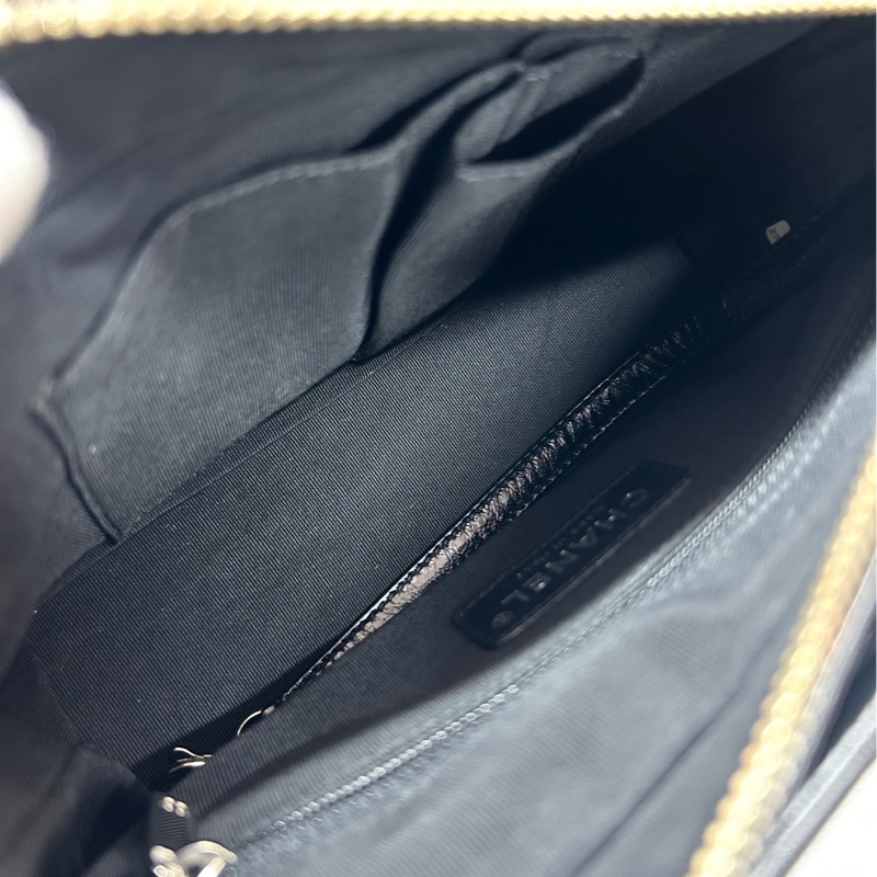 【98🆕】Chanel 黑綠藍毛呢 小號流浪包 單肩包-7