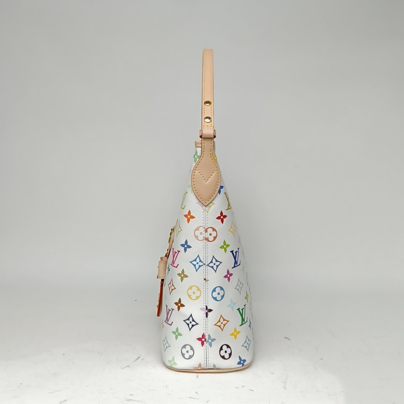 LOUIS VUITTON LVxTMLINEUP村上隆聯名款白三彩PVC金扣晶片-1