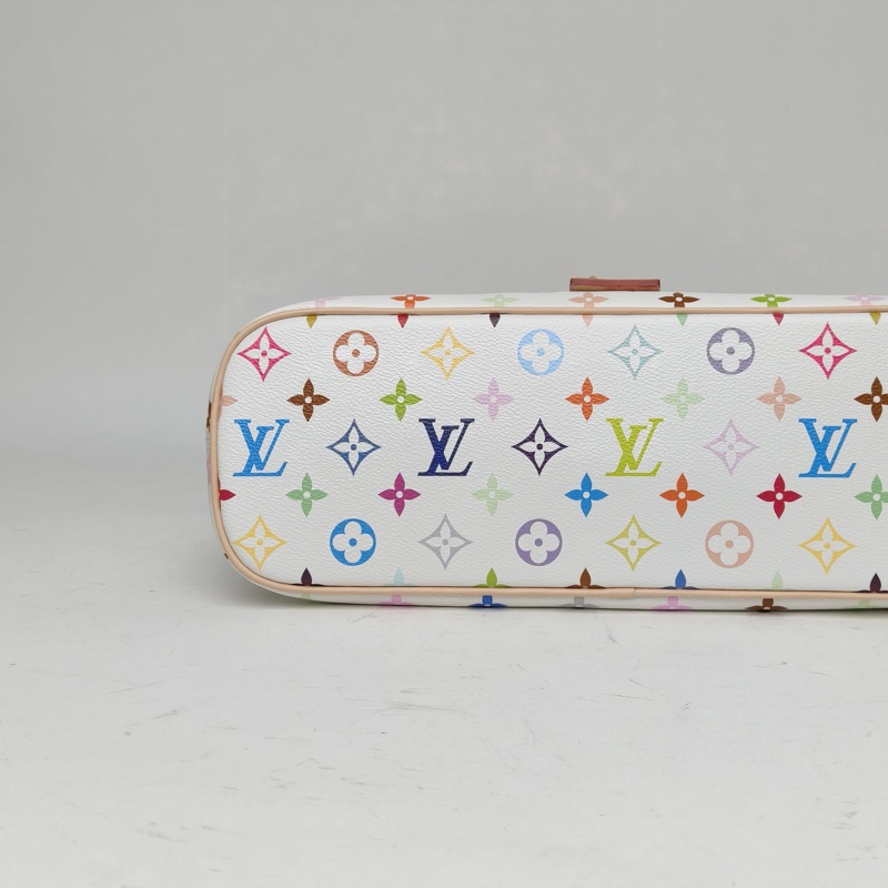 LOUIS VUITTON LVxTMLINEUP村上隆聯名款白三彩PVC金扣晶片-3